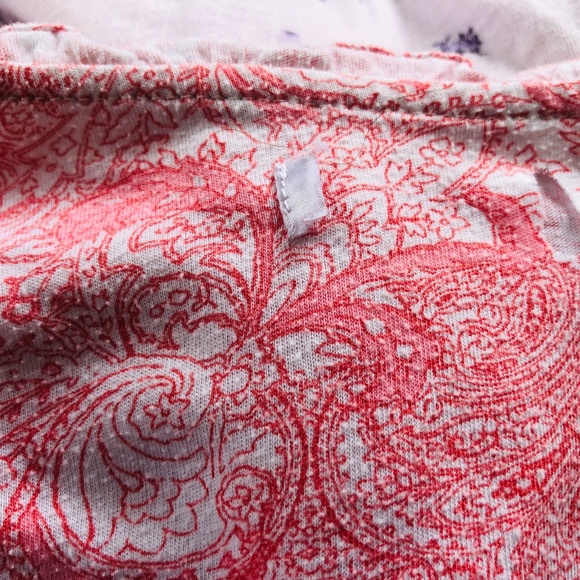 Coral Paisley Floral XL Nightgown SECRET TREASURES Ruffle Scoop Neck and Hem - Picture 9 of 9